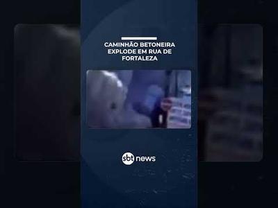 Flagra: Caminhão betoneira explode em rua de Fortaleza | #PrimeiroImpacto Flagra: Caminhão betoneira explode em rua de Fortaleza | #PrimeiroImpacto