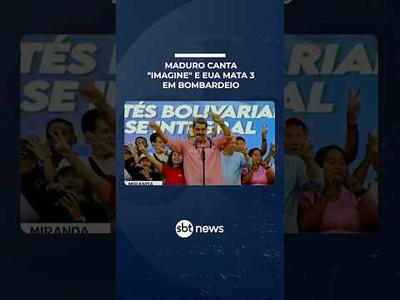 Após Maduro cantar “Imagine” em apelo, três morrem em bombardeio dos EUA no Pacífico | #SBTManhã Após Maduro cantar “Imagine” em apelo, três morrem em bombardeio dos EUA no Pacífico | #SBTManhã