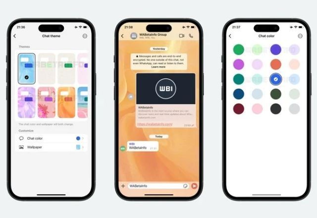 Imagem da noticia Mais colorido, WhatsApp deve ter temas e cores personalizados no bate-papo