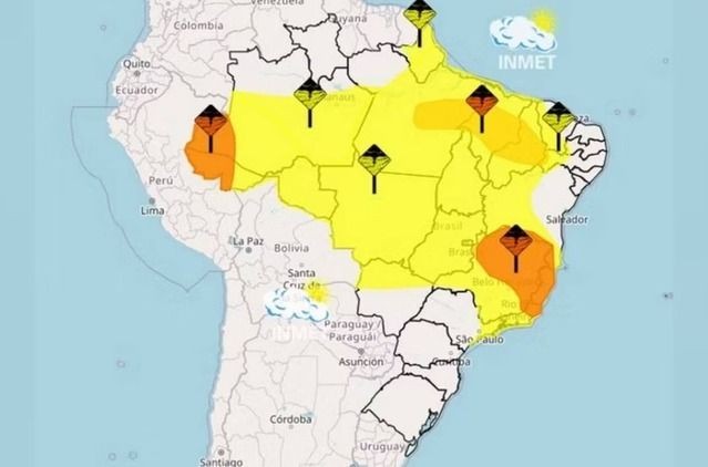 Imagem da noticia Fortes chuvas atingem grande parte do Brasil nesta quarta-feira (8)