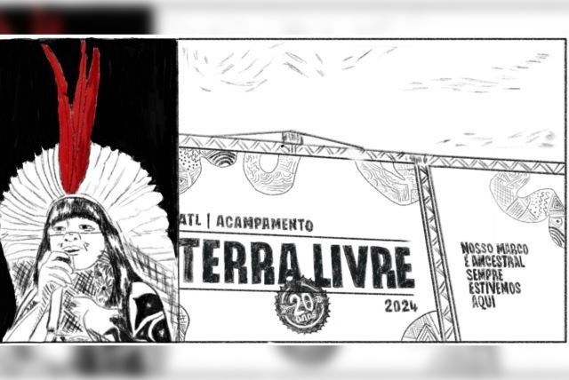 Imagem da noticia Acampamento Terra Livre: história em quadrinhos narra trajetória de indígenas