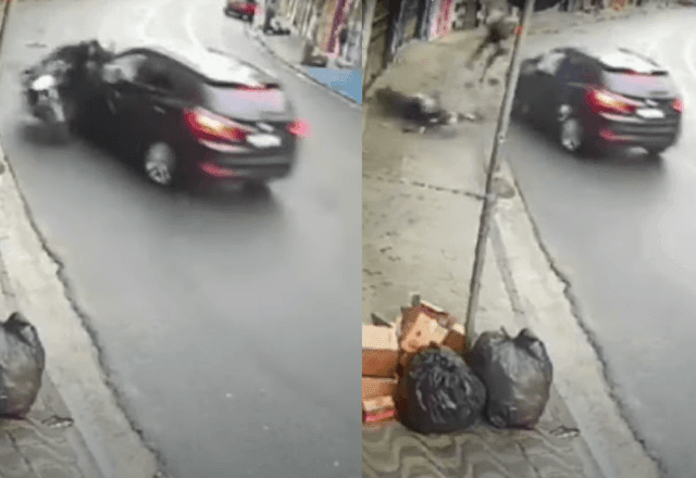 Imagem da noticia VÍDEO: Motociclista é arremessado após colidir com veículo na contramão em São Bernardo do Campo