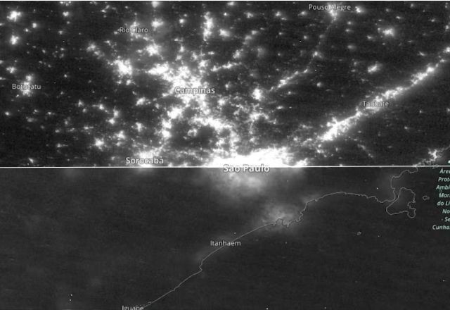Imagem da noticia Fotos da NASA mostram São Paulo antes e depois da tempestade; veja a comparação
