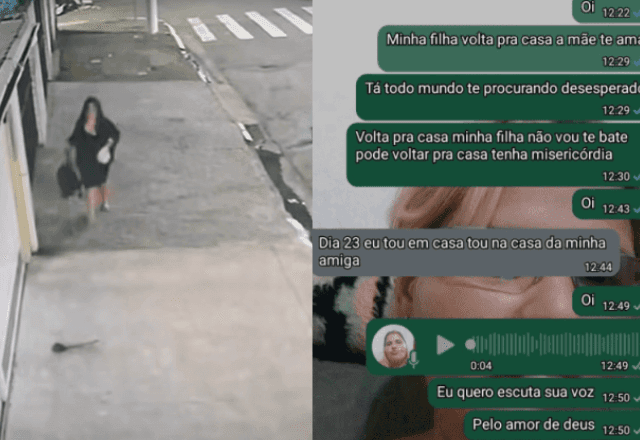 Imagem da noticia Adolescente desaparecida em Santos (SP) envia áudio para mãe e diz quando volta para casa