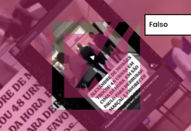 Imagem da noticia FALSO: Alexandre de Moraes não é mais do TSE e não trocou urnas; vídeo mostra ministro votando em SP