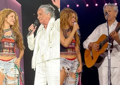 Shakira divide palco com Bethânia e Caetano em ensaio antes de show em Copacabana Shakira divide palco com Bethânia e Caetano em ensaio antes de show em Copacabana