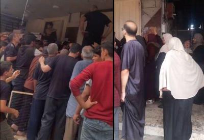 Palestinos invadem armazéns de agência da ONU em Gaza para pegar comida e produtos de higiene