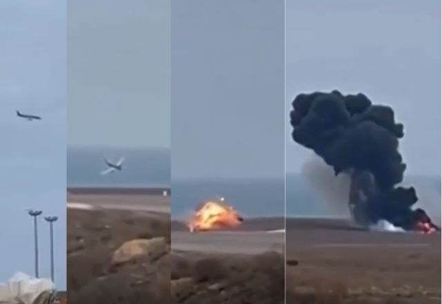 Imagem da noticia Avião fabricado pela Embraer cai com 67 pessoas no Cazaquistão; vídeo mostra queda