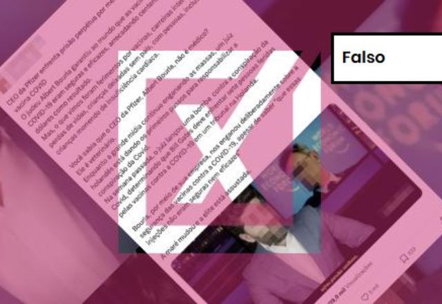 Imagem da noticia FALSO: CEO da Pfizer não enfrenta prisão perpétua nem encara tribunal holandês, ao contrário do que diz post
