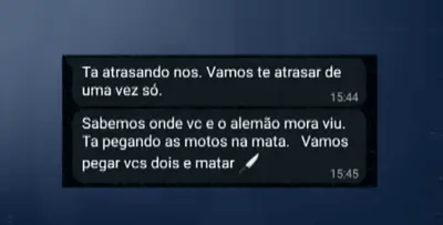 "Tá atrasando nós": Bandidos enviam ameaças de morte para agente da GCM "Tá atrasando nós": Bandidos enviam ameaças de morte para agente da GCM