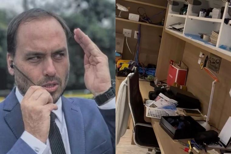 Imagem da noticia Carlos Bolsonaro posta vídeo mostrando como ficou sua casa após buscas da PF: "Coisas reviradas"