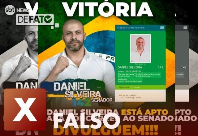 Imagem da noticia FALSO: Daniel Silveira não teve candidatura ao Senado deferida