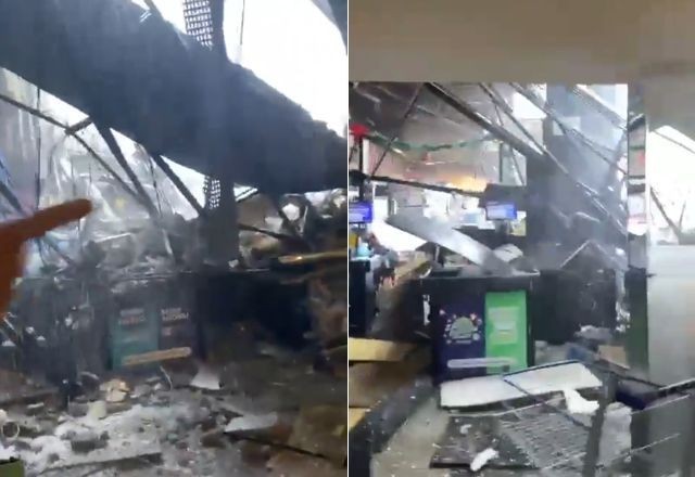 Imagem da noticia Teto de supermercado desaba em Barueri após chuva forte; quatro pessoas foram socorridas