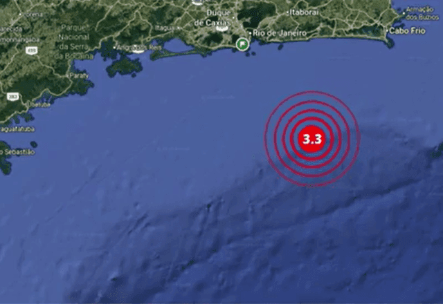 Tremor de terra de magnitude 3,3 é registrado na costa do RJ Tremor de terra de magnitude 3,3 é registrado na costa do RJ