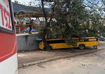 Ônibus escolar bate em árvore e deixa feridos no DF; 16 pessoas foram encaminhadas a hospitais Ônibus escolar bate em árvore e deixa feridos no DF; 16 pessoas foram encaminhadas a hospitais