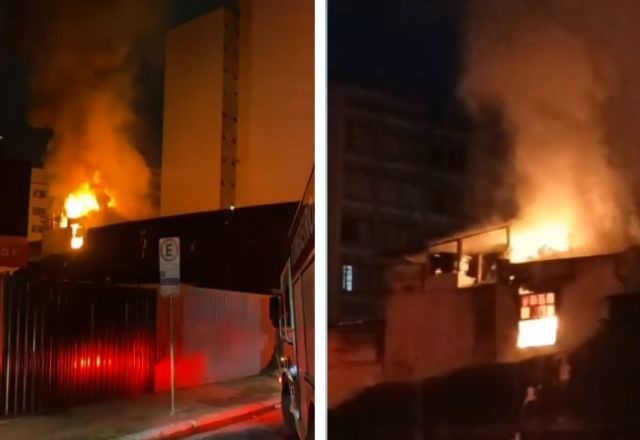 Imagem da noticia Idoso de 88 anos morre carbonizado em incêndio que destruiu pensão no centro de SP