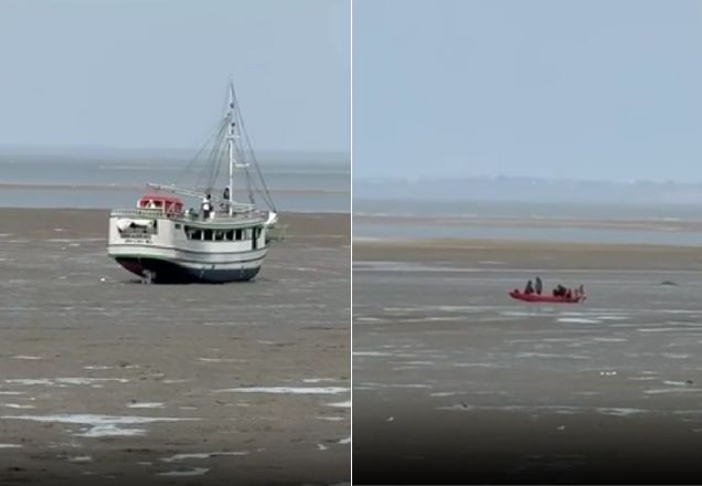 Imagem da noticia Embarcação encalha próximo ao Cais da Praia Grande, em São Luís