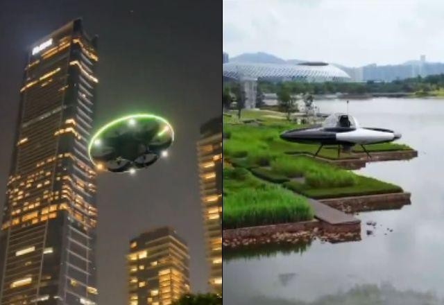Imagem da noticia 'Disco voador' chinês faz primeiro voo; assista