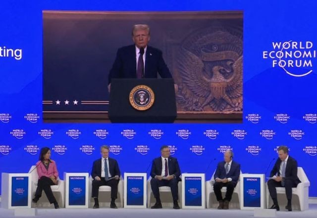 Imagem da noticia “Produzam seus produtos nos EUA ou terão de pagar tarifas”, diz Trump em Davos