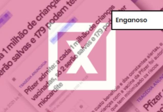 Imagem da noticia ENGANOSO: Proteção oferecida pela vacina supera o risco de miocardite em crianças, ao contrário do que afirma site