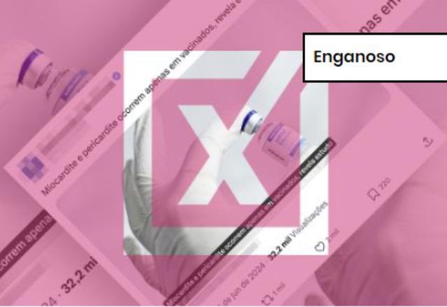 Imagem da noticia ENGANOSO: É enganoso afirmar que miocardite e pericardite ocorrem apenas em pessoas vacinadas contra a covid