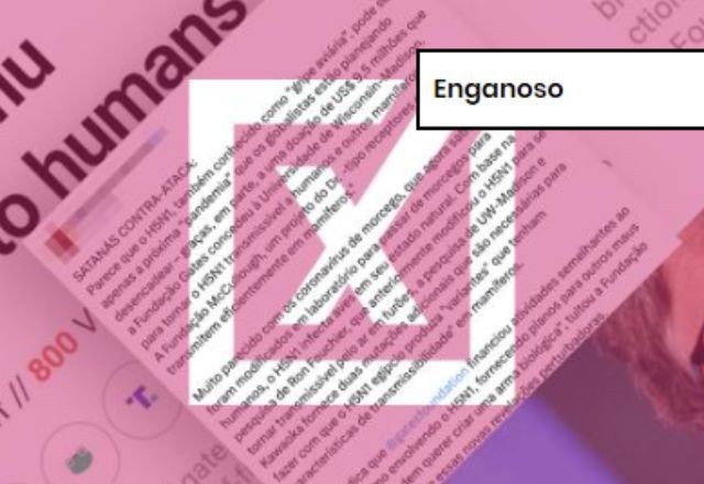 Imagem da noticia ENGANOSO: É enganoso que fundação de Bill Gates tenha financiado pesquisa para tornar gripe aviária transmissível para humanos