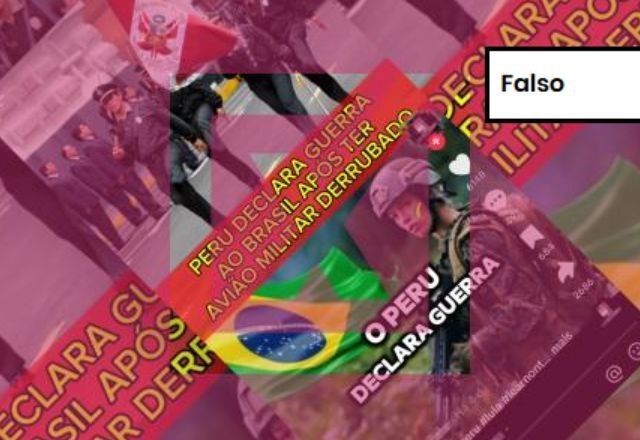 Imagem da noticia FALSO: É falso que o Peru declarou guerra ao Brasil