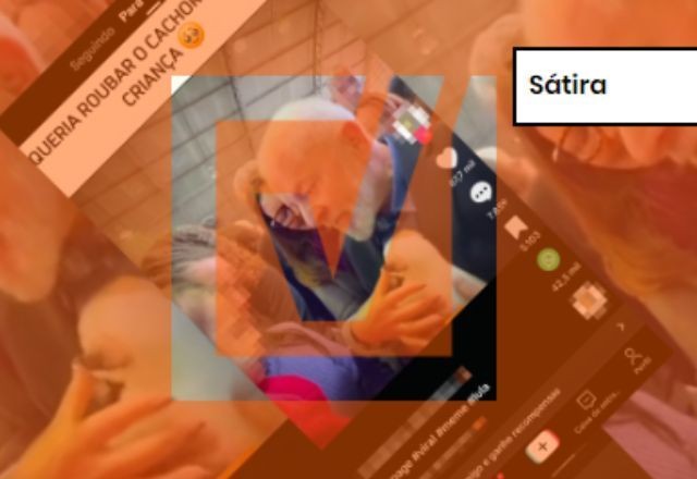 Imagem da noticia SÁTIRA: É montagem vídeo em que Lula diz querer roubar cachorro de criança