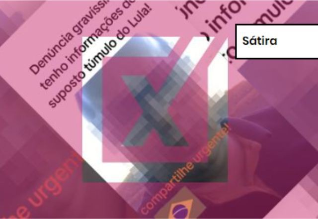 Imagem da noticia SÁTIRA: É satírico o vídeo em que homem diz estar indo investigar túmulo de Lula