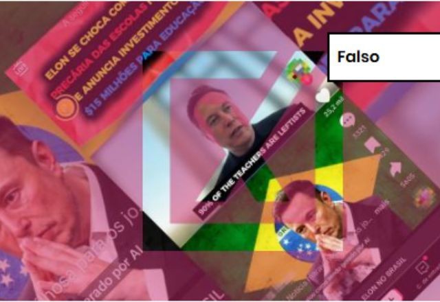 Imagem da noticia FALSO: Elon Musk não visitou o Brasil em 2024 nem anunciou a construção de escolas no país