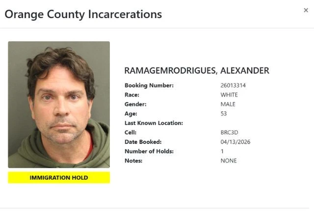 Imagem da noticia EUA divulgam foto de Alexandre Ramagem após ser preso em Orlando