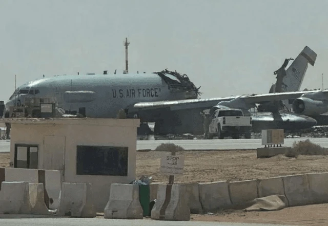 Imagem da noticia Drones iranianos destroem avião dos EUA avaliado em US$ 270 milhões