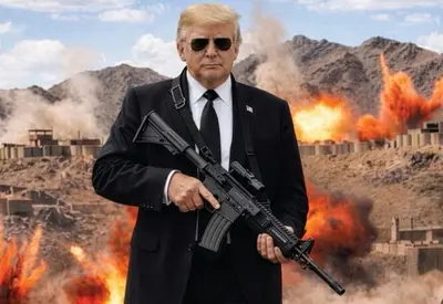 Em montagem segurando rifle, Trump volta a ameaçar o Irã: "Chega de ser bonzinho" Em montagem segurando rifle, Trump volta a ameaçar o Irã: "Chega de ser bonzinho"