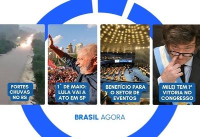 Brasil Agora: fortes chuvas no RS; Lula participa de ato em SP