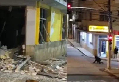 Criminosos explodem cofre de banco e fogem jogando pregos em MG Criminosos explodem cofre de banco e fogem jogando pregos em MG