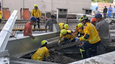 Homem morre no primeiro dia de trabalho após estrutura de prédio em construção cair em SC Homem morre no primeiro dia de trabalho após estrutura de prédio em construção cair em SC