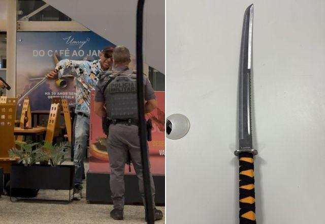 Homem com espada é detido no aeroporto de Viracopos (SP) Homem com espada é detido no aeroporto de Viracopos (SP)