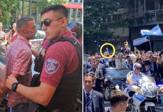 Imagem da noticia Suspeito de atirar garrafa em Milei durante a posse é preso na Argentina