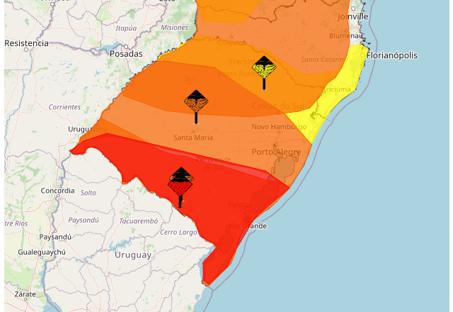 Imagem da noticia Inmet emite alerta vermelho para alagamentos no RS; veja 50 cidades afetadas