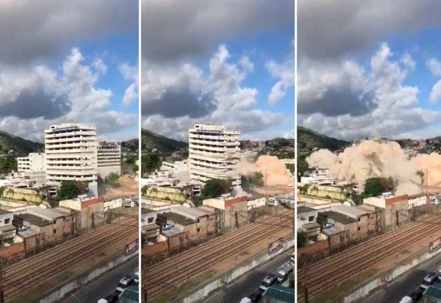 Imagem da noticia Prédios de antiga universidade do Rio são implodidos; veja vídeo