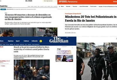 Imprensa internacional repercute megaoperação no Rio com mais de 60 mortos Imprensa internacional repercute megaoperação no Rio com mais de 60 mortos