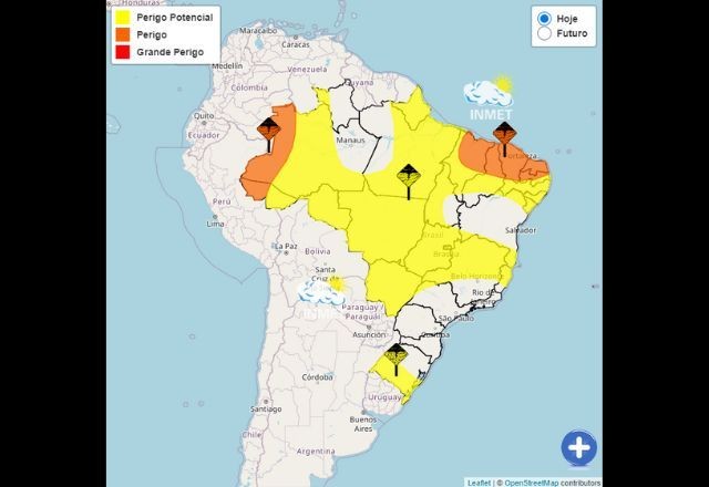 Imagem da noticia Chuvas intensas atingem Nordeste, Norte e Centro-Oeste do Brasil, alerta Inmet