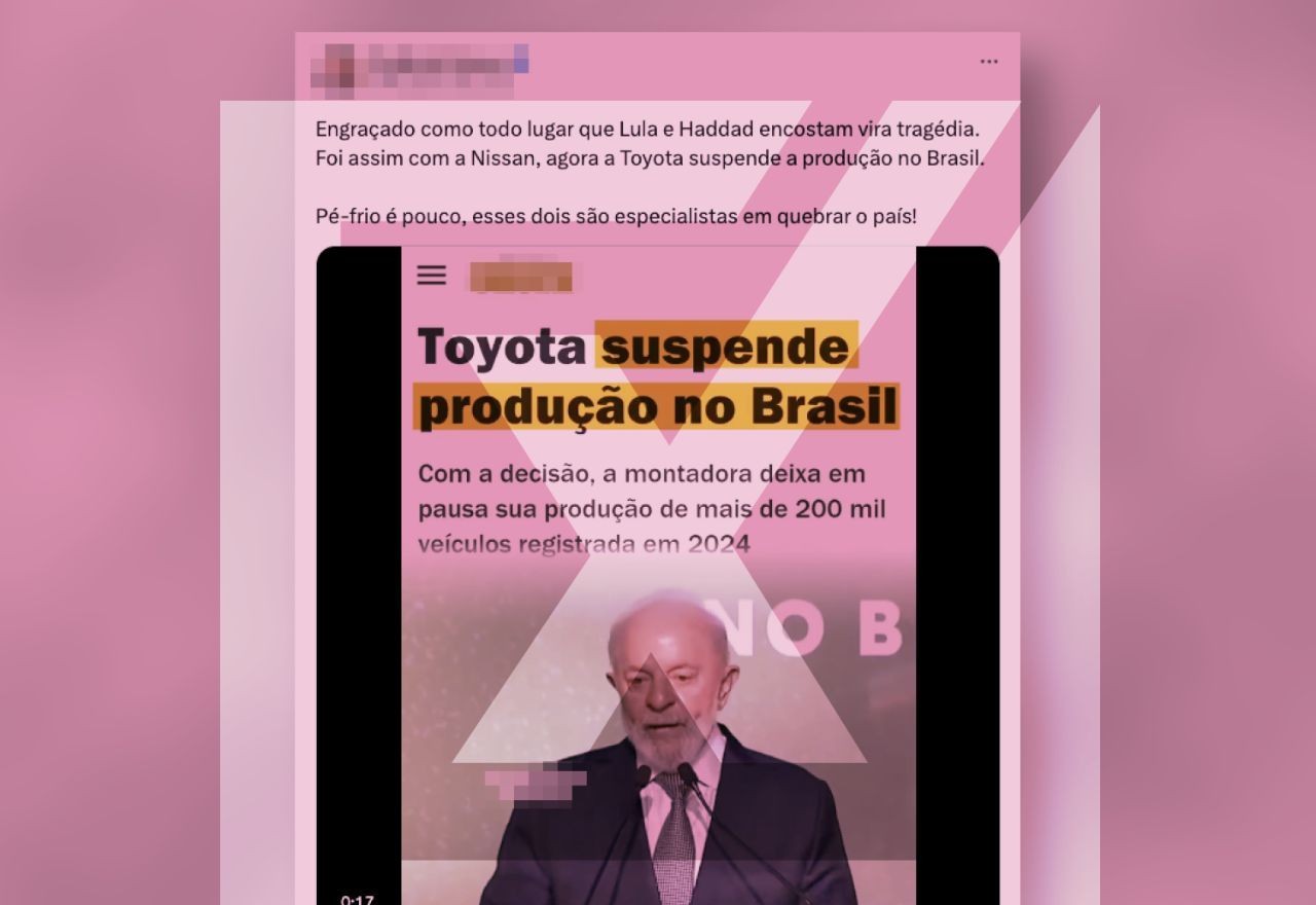 Imagem da noticia Toyota suspendeu atividades devido a temporal e não por suposta crise
