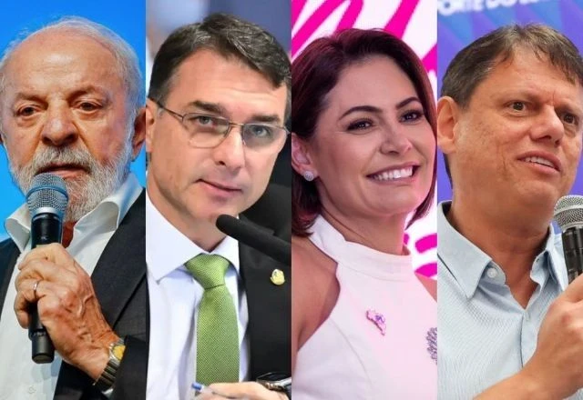 Imagem da noticia Lula empata com Flávio Bolsonaro, Michelle e Tarcísio no segundo turno, diz pesquisa Meio/Ideia