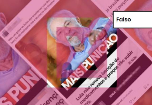 Imagem da noticia FALSO: Lula renovou isenção de imposto de importação sobre medicamentos, ao contrário do que diz post