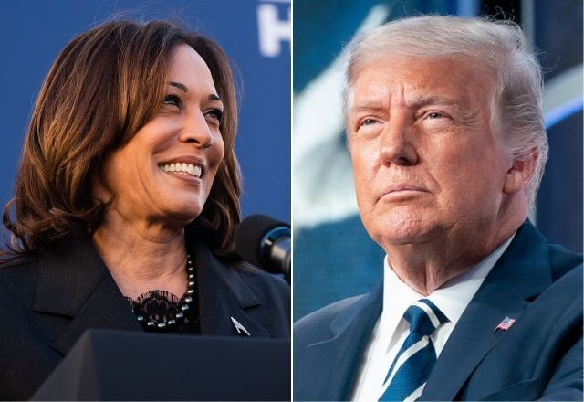 Imagem da noticia Eleições nos EUA: nova pesquisa aponta Kamala com 50% das intenções de voto e Trump com 49%