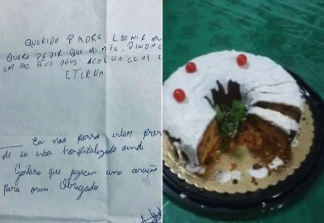 Imagem da noticia Menino que perdeu mãe e avó envenenadas com bolo escreve carta para padre: "Que Deus acolha elas"