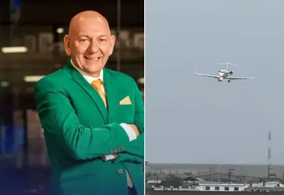 Vídeo: avião com Luciano Hang 'pousa de lado' em meio a ventos de 60 km/h em SC Vídeo: avião com Luciano Hang 'pousa de lado' em meio a ventos de 60 km/h em SC