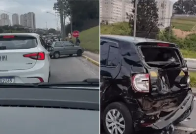 Engavetamento na Raposo Tavares envolve 15 veículos e deixa ao menos 5 feridos Engavetamento na Raposo Tavares envolve 15 veículos e deixa ao menos 5 feridos