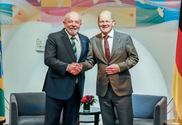 Imagem da noticia Lula fecha segundo dia no Japão com encontro com premiê alemão